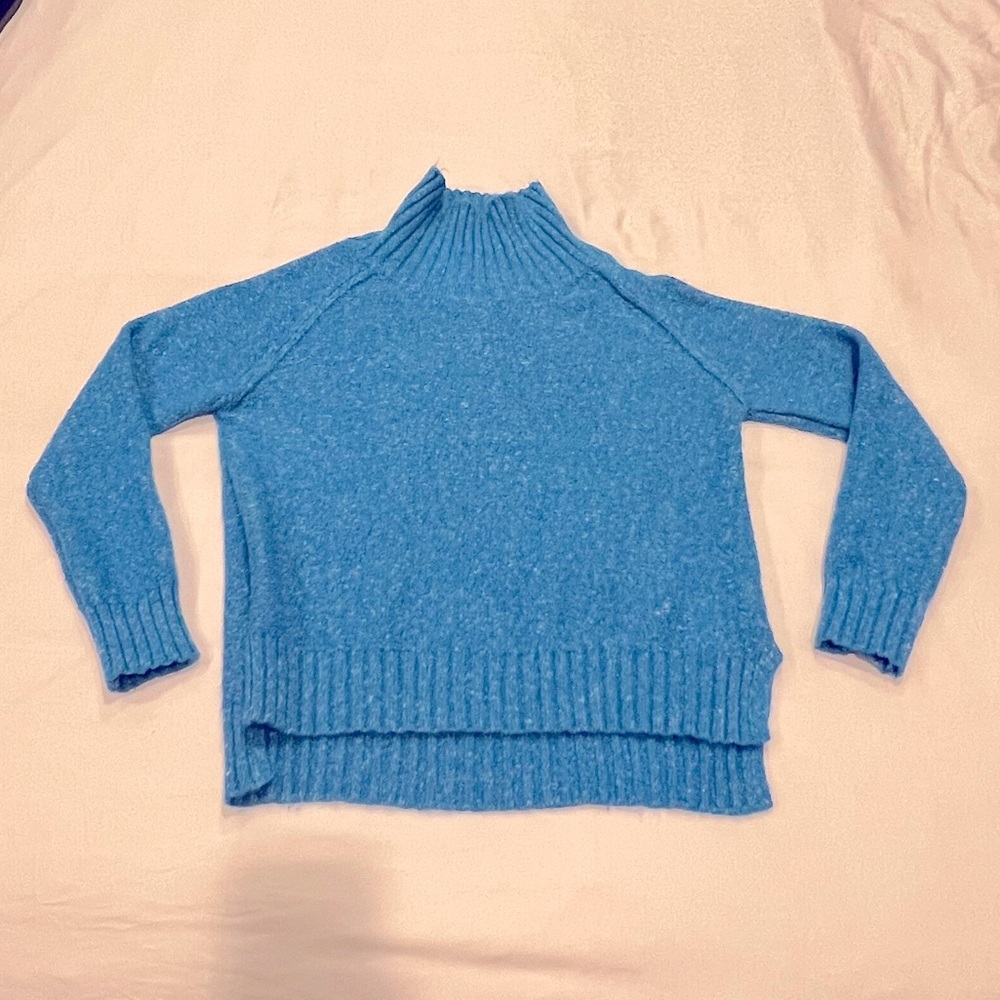 Gorgeous Blue Mock Neck Sweater